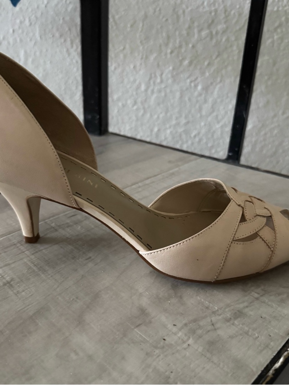 Gianni Bini Braided d’Orsay Peep Toe Nude Pump - Picture 4 of 10